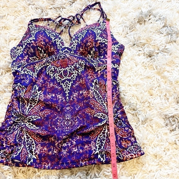 Athleta | Aqualuxe Print Molded Tankini Top ‘ONLY’  in Paradise Print Size Small - Picture 10 of 10